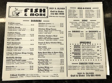 fish and more|Fish &  menu .